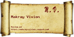 Makray Vivien névjegykártya